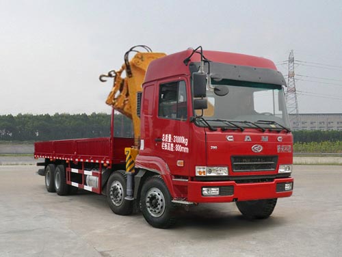 華菱前四后八12-16噸隨車(chē)起重運(yùn)輸車(chē)  